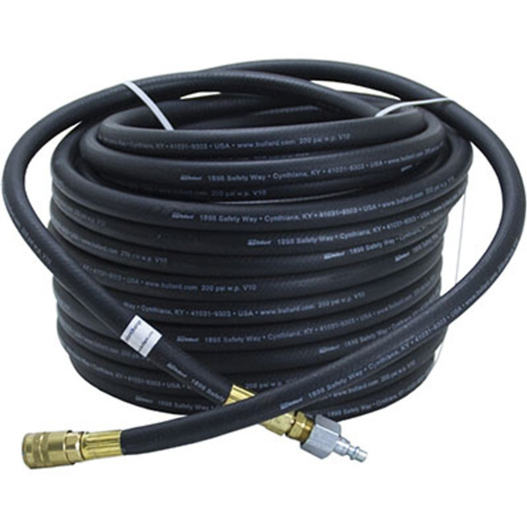 Bullard Supplied Air Supply Hose — 3/8in. Dia., 100ft., Industrial Interchange, Black, Model# 4696100